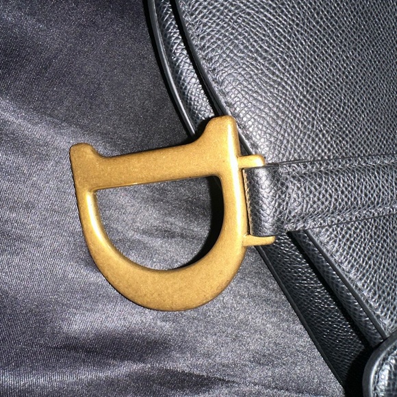 Christin Dior Black Saddlebag with Strap - Picture 7 of 11